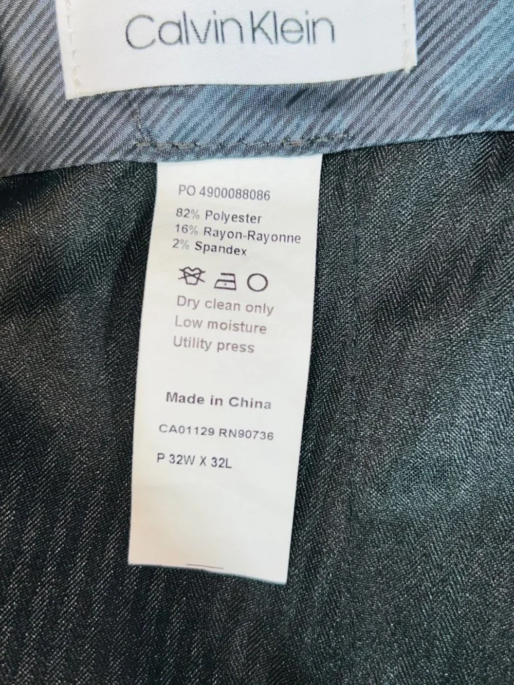 2 pc Calvin Klein Mens Blue Suit Two-Button Blazer 38R w Dress Pants 32W x32 - Picture 11 of 11